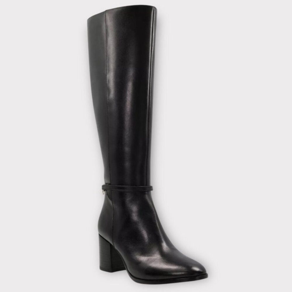 New! Dune London Tadley Knee High Leather Boots Horse Bit Snaffle Back Detail